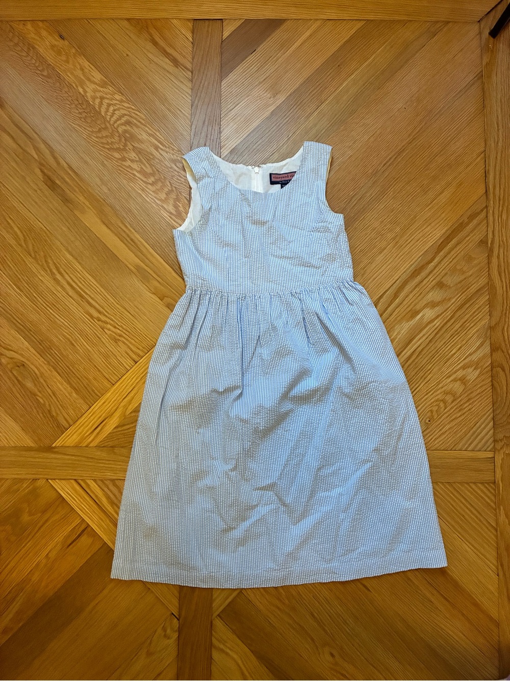 Girls Blue and white striped vineyard vines sleeveless dress